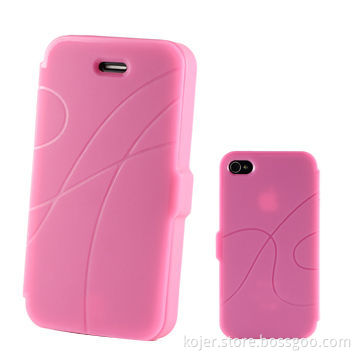 TPU Flip Phone Cases for iPhone 5S with Good Texture, OEM Orders Welcomed